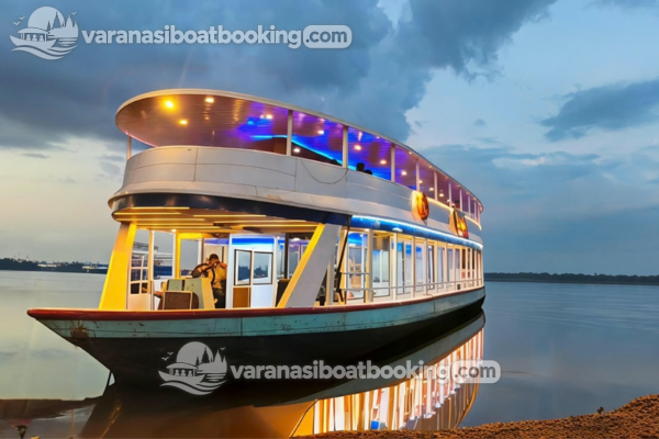 AC cruise lit up in the evening