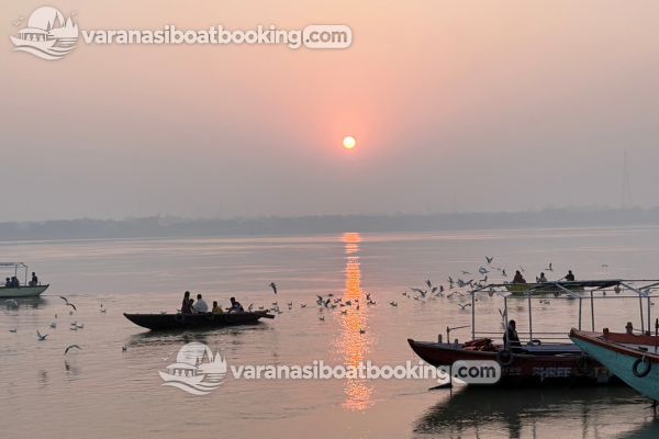 Sunrise Ganga boat ride at Assi Ghat Varanasi